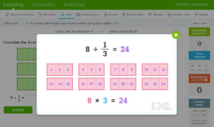 Image showing a video tutorial for a fifth grade IXL math skill