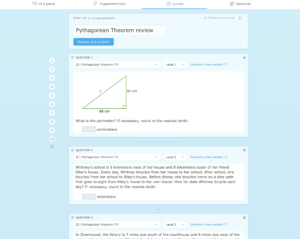 Screenshot of IXL Quizzes teacher quiz creation interface