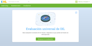 Image of IXL's universal screener in the Spanish langauge