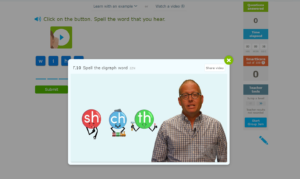 Image of a phonics video tutorial for Grade 1