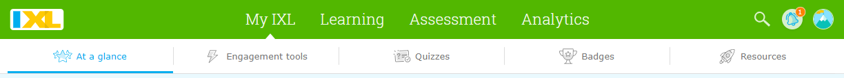 IXL teacher dashboard navigation