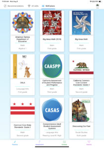 IXL iPad app skill plans page