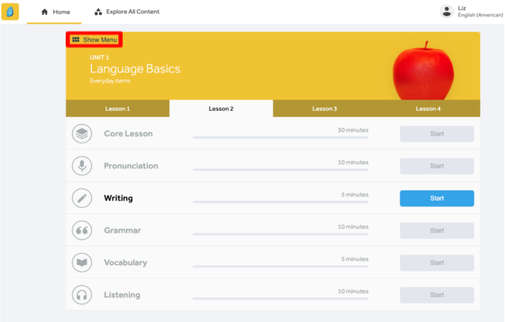 Rosetta Stone English Unit 1
