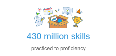 430 million skills practiced to proficiency