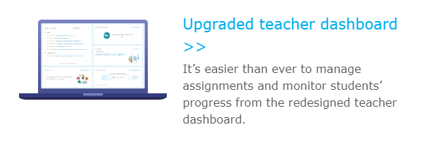 Upgraded teacher dashboard