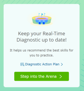 Student dashboard Real-Time Diagnostic prompt