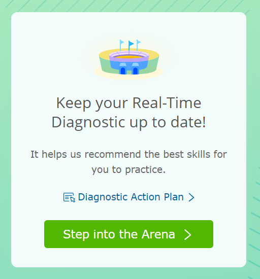 Student dashboard Real-Time Diagnostic prompt
