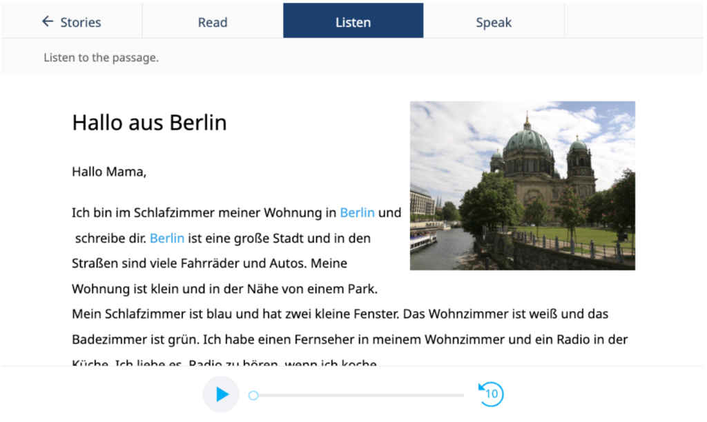 Rosetta Stone Story in German