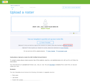 Admin roster upload tool