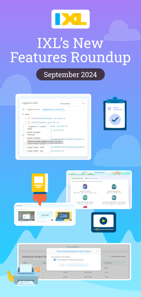 IXL's New Features Roundup September 2024